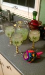 Margaritas with Bonus! dishrag fish (painted by Terri)